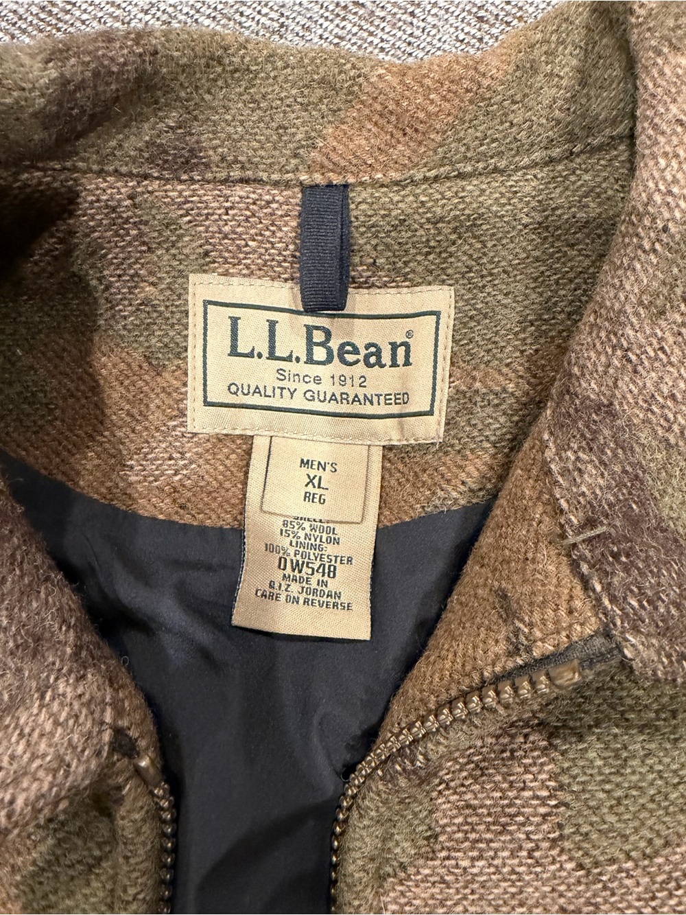 L.L.Bean Men's camo Wool Blend Zip Jacket